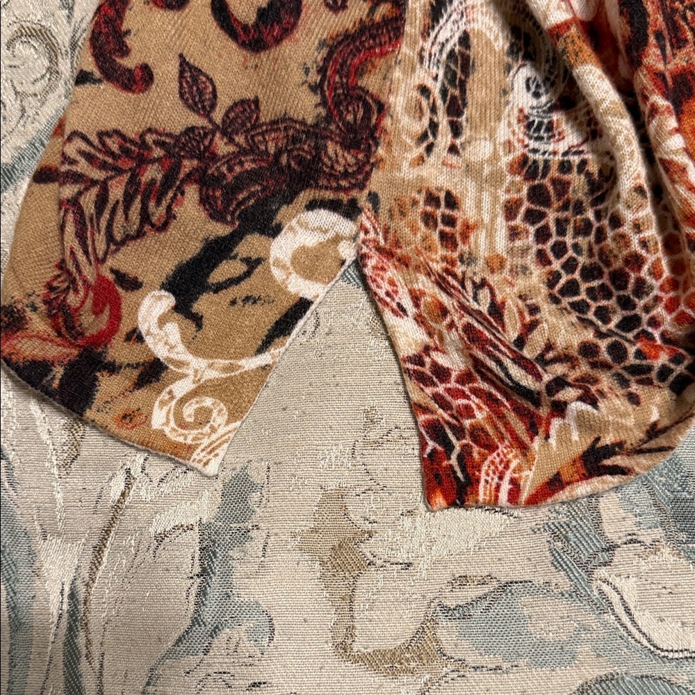 Chico's Multicolor Patterned Crew Neck Sweater - image 6